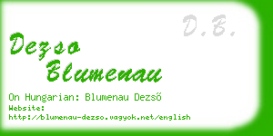 dezso blumenau business card